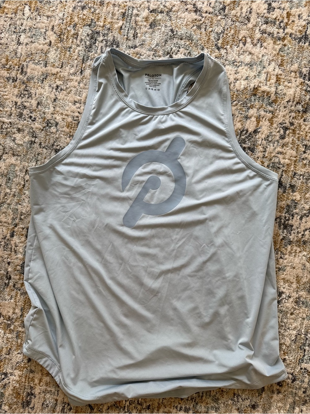 Peloton Light Gray Logo Performance Tank